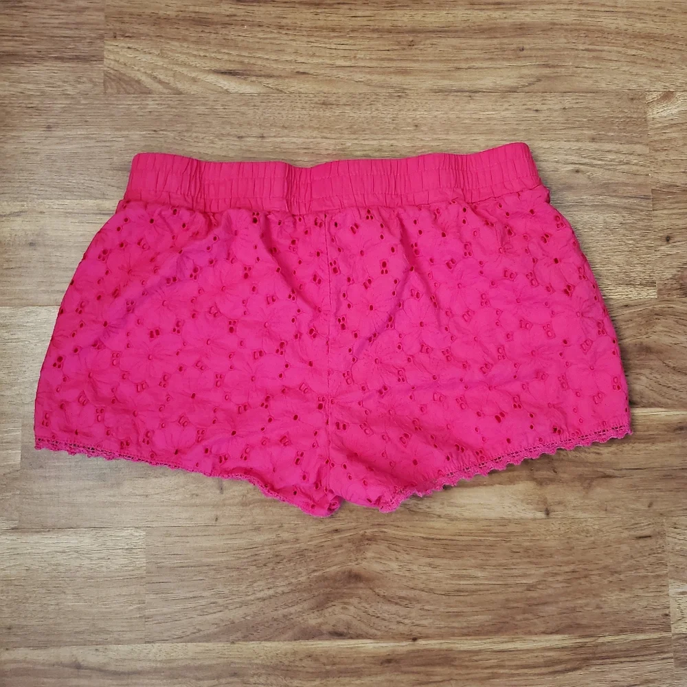 Arizona Lace Shorts Size Large Floral Pink Lined